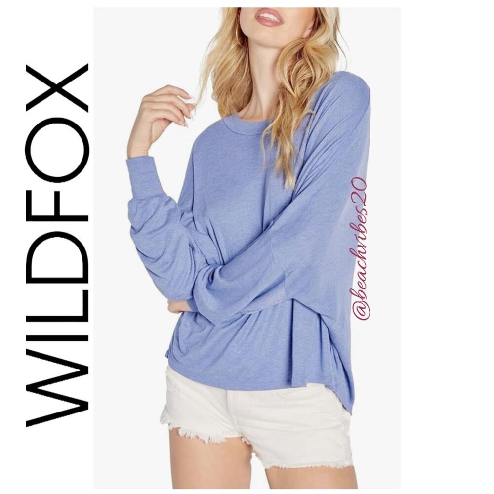 WILDFOX Aria Long Sleeve T-Shirt Dusk Medium NWOT O-47